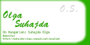 olga suhajda business card